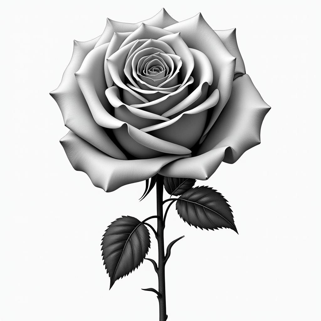 Music rosein realism tattoo style, featuring a highly detailed, lifelike, capturing every detail, photorealistic, ultra realistic, intricate shading, smooth and sharp, - Variation 2
