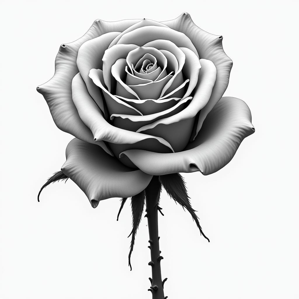 Music rosein realism tattoo style, featuring a highly detailed, lifelike, capturing every detail, photorealistic, ultra realistic, intricate shading, smooth and sharp, - Variation 4