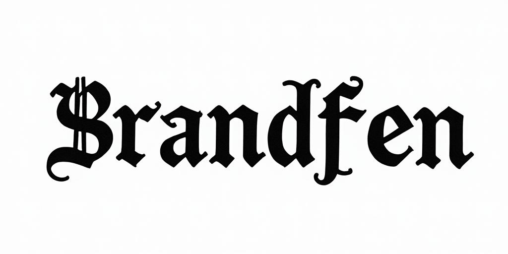Brandhofentext-based tattoo, gothic font ultra-realistic, perfectly placed, high-quality font design, photo-realistic shading, 8k, high quality, finely detailed typography - Variation 9