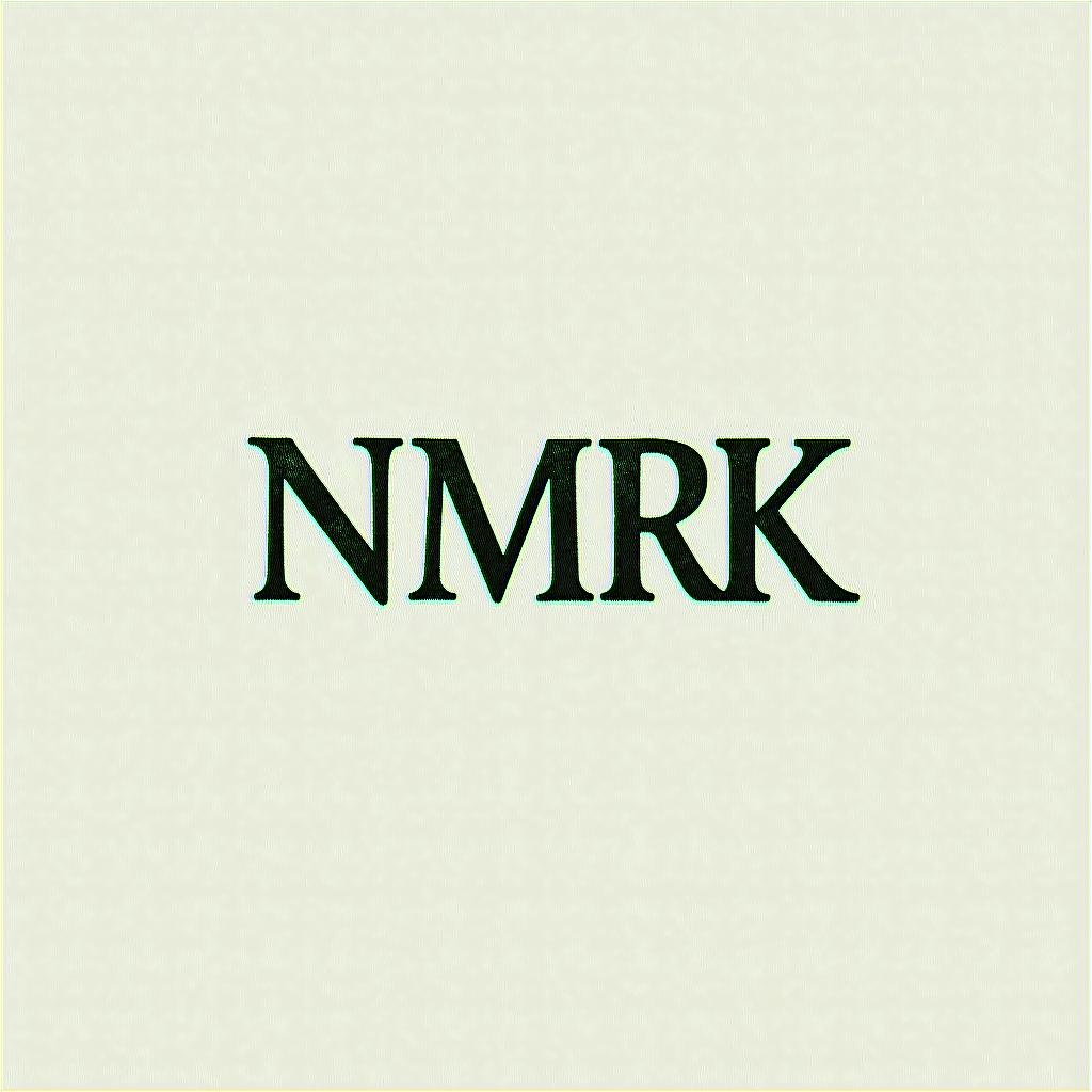 Letters “NMRK” verticalminimalist text-based tattoo, Monospace font ultra-realistic, perfectly placed, high-quality font design, photo-realistic shading, 8k, high quality, finely detailed typograph - Variation 7