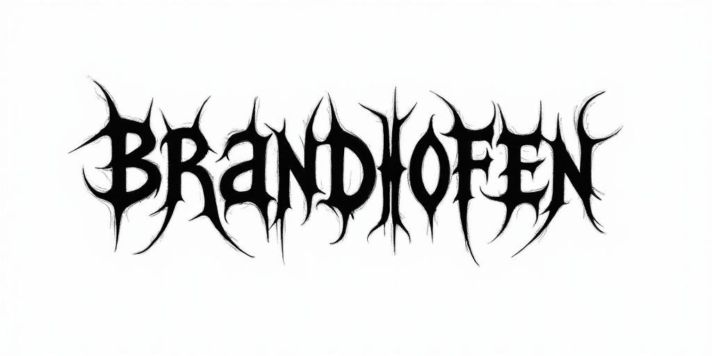 Brandhofentext-based tattoo, gothic font ultra-realistic, perfectly placed, high-quality font design, photo-realistic shading, 8k, high quality, finely detailed typography - Variation 8