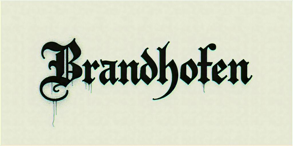 Brandhofentext-based tattoo, gothic font ultra-realistic, perfectly placed, high-quality font design, photo-realistic shading, 8k, high quality, finely detailed typography - Variation 7