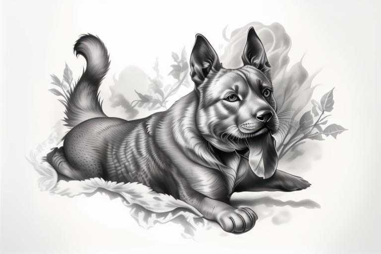A highly detailed and lifelike composition, tattoo art, realism style, ultra-high resolution, smooth gradients and intricate textures, monochromatic black-and-gray tones, diffused soft lighting for natural depth.undefined - Variation 203