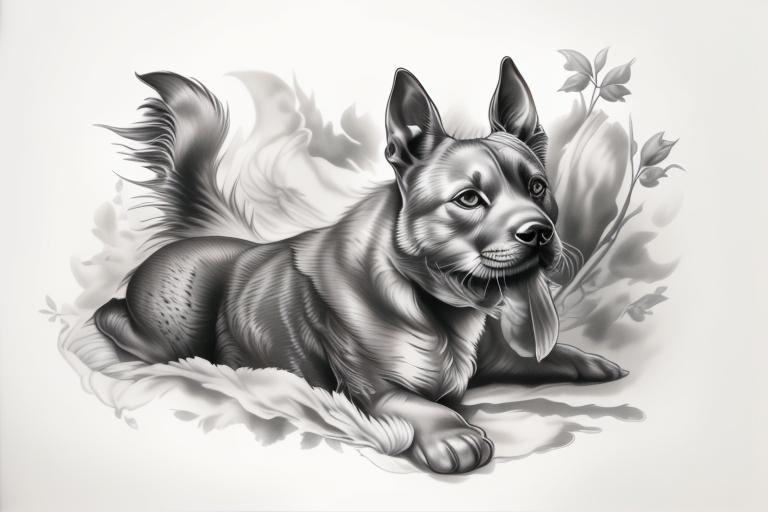 A highly detailed and lifelike composition, tattoo art, realism style, ultra-high resolution, smooth gradients and intricate textures, monochromatic black-and-gray tones, diffused soft lighting for natural depth.undefined - Variation 201