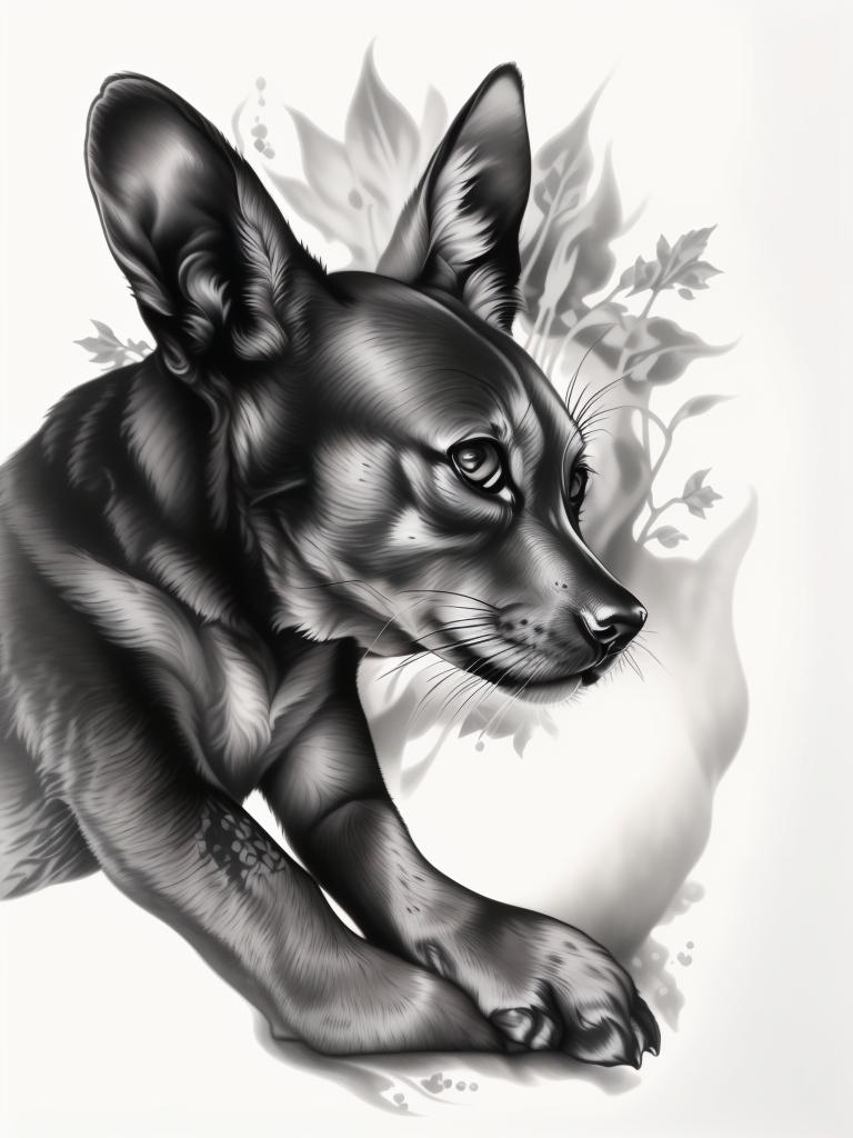A highly detailed and lifelike composition, tattoo art, realism style, ultra-high resolution, smooth gradients and intricate textures, monochromatic black-and-gray tones, diffused soft lighting for natural depth.undefined - Variation 193