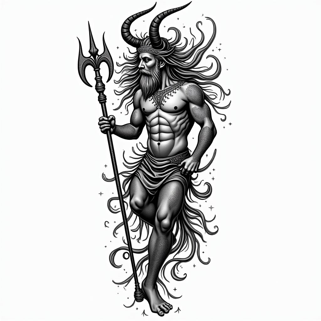 Salvador Eloy Sagittarius Mexicoin authentic tattoo style, incorporating traditional modifications, bold black outlines, solid color fills, featuring classic authentic elements - Variation 3