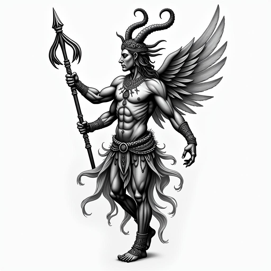 Salvador Eloy Sagittarius Mexicoin authentic tattoo style, incorporating traditional modifications, bold black outlines, solid color fills, featuring classic authentic elements - Variation 4