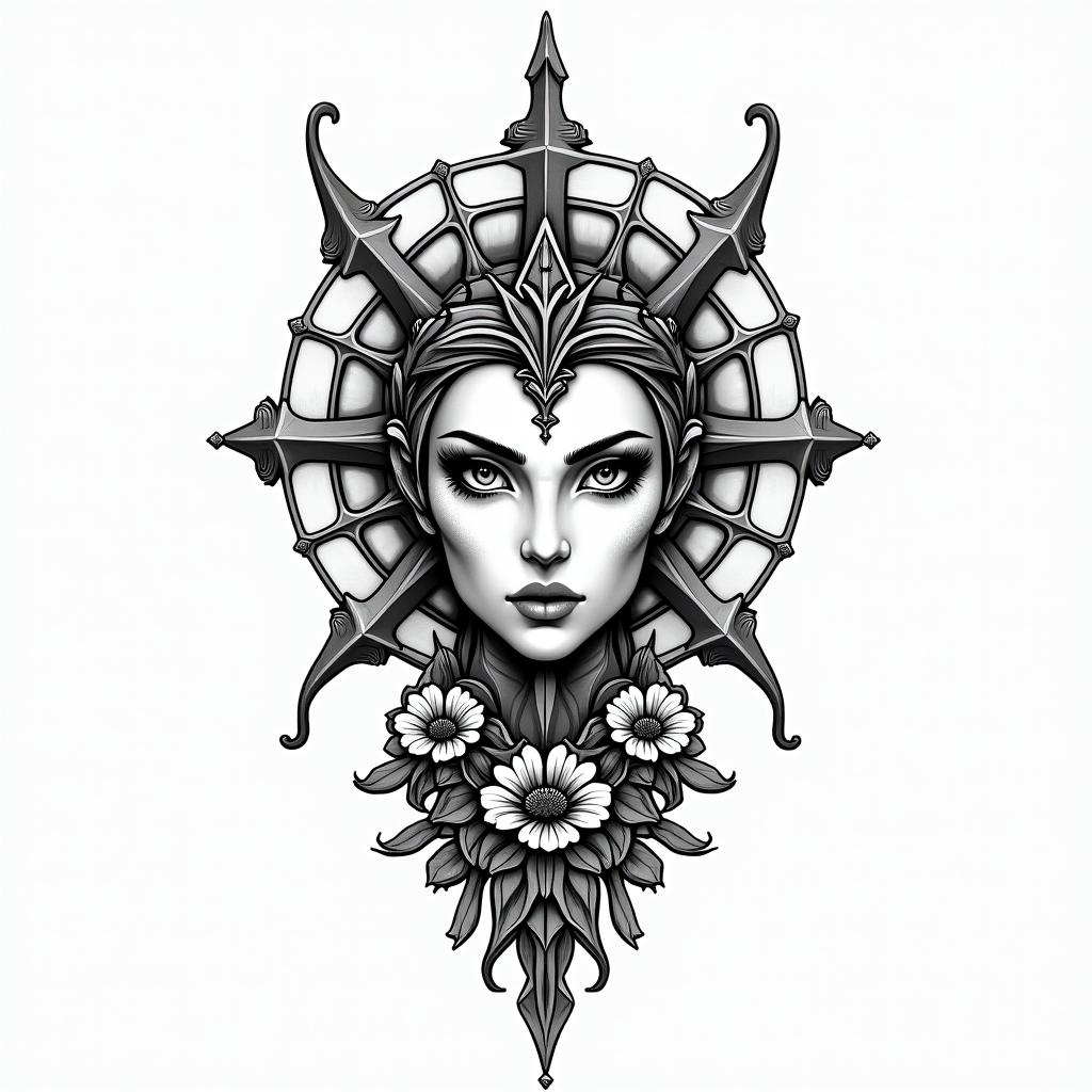 Salvador Eloy Sagittarius Mexicoin new school tattoo, pop culture, modern, detailed tattoo, illustrative - Variation 3