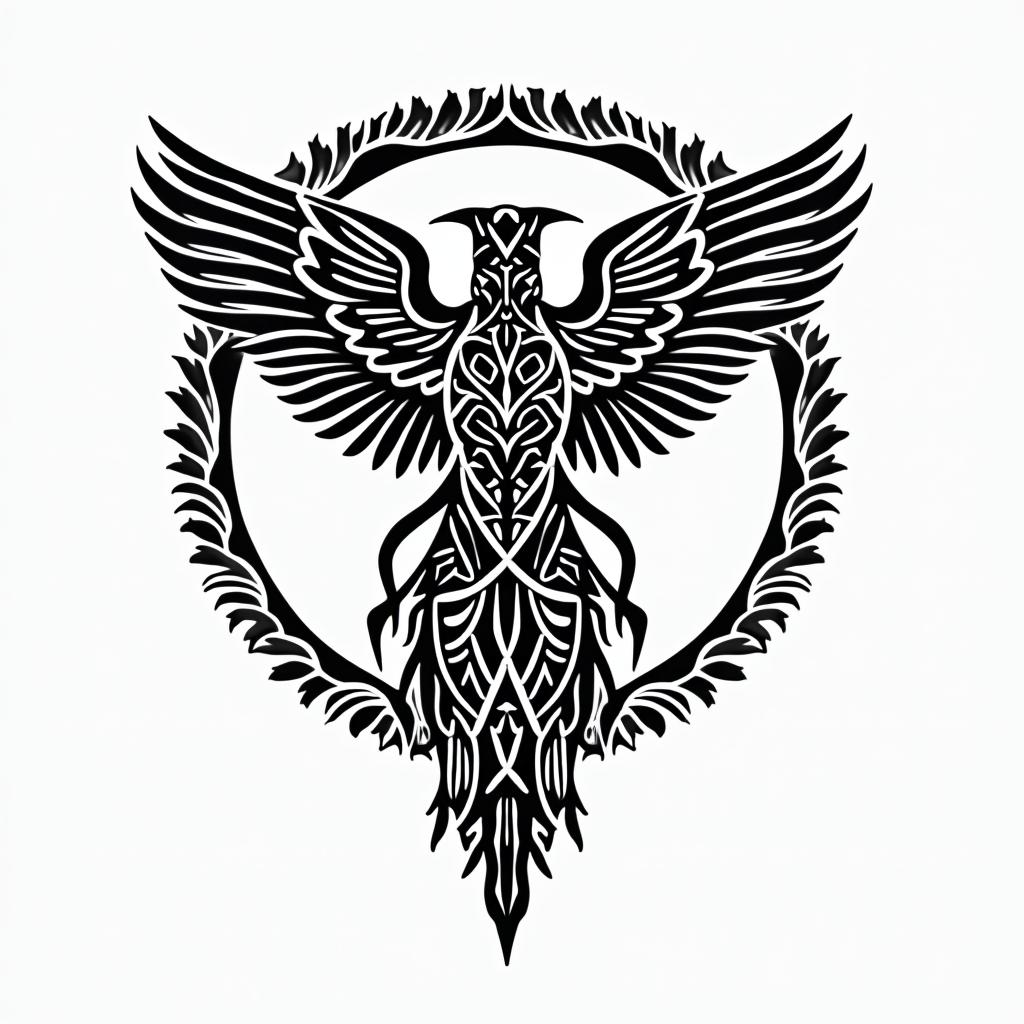 I'm a virgo, quiet and decent, wanted to show her likes and desires to everyone but, too shy to do that.in tribal tattoo style, featuring bold and black geometric shapes, curved lines, intertwine and flow seamlessly, creating a powerful and symbolic design, polynesian and maori styles - Variation 2