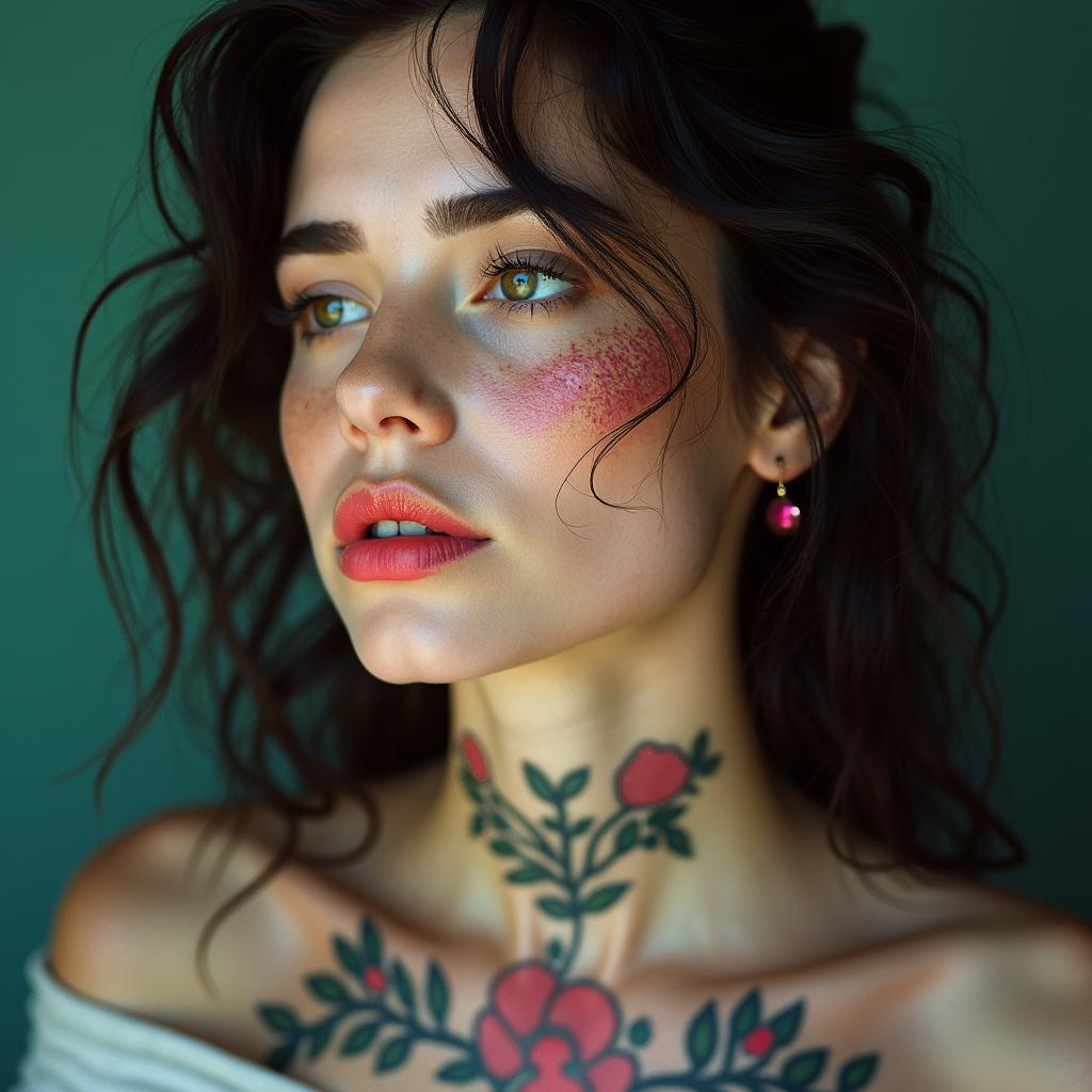 Reflect my lifein bohemian style tattoo, 8k - Variation 2