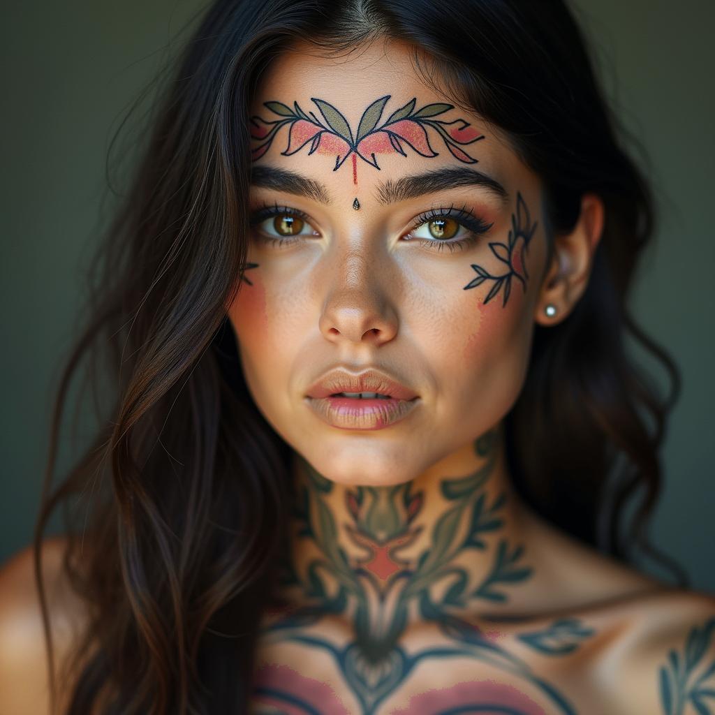 Reflect my lifein authentic tattoo style, incorporating traditional modifications, bold black outlines, solid color fills, featuring classic authentic elements - Variation 3