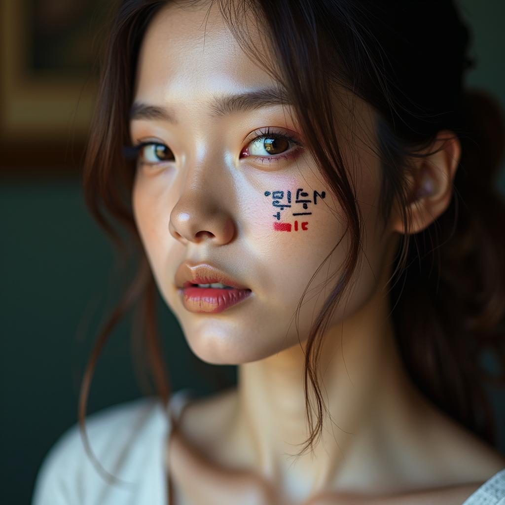 Reflect my lifetext-based tattoo, japanese font ultra-realistic, perfectly placed, high-quality font design, photo-realistic shading, 8k, high quality, finely detailed typograph
