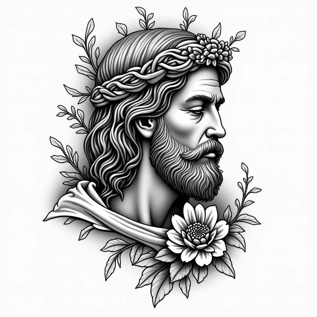 romans 12:2in authentic tattoo style, incorporating traditional modifications, bold black outlines, solid color fills, featuring classic authentic elements - Variation 4