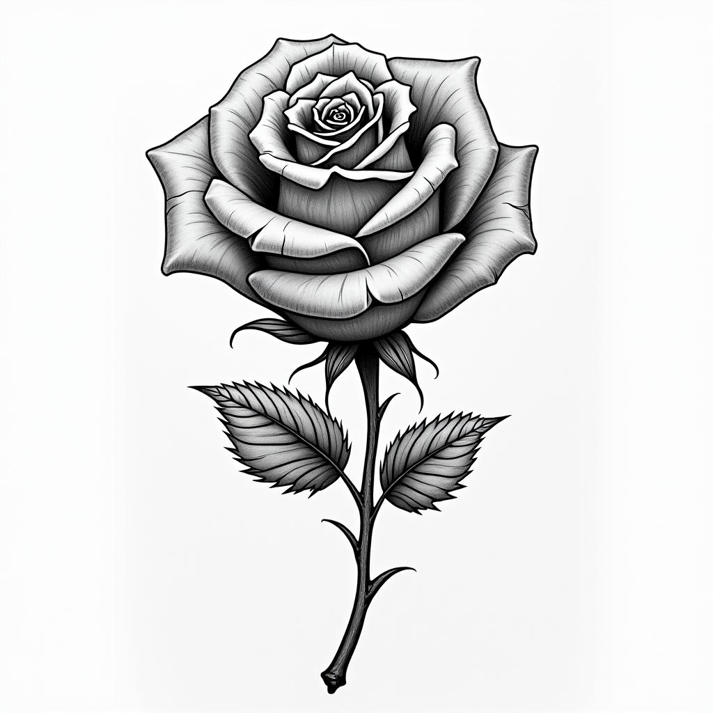 Rose, first name Rose, date 26/02/2018, momin bohemian style tattoo, 8k - Variation 3