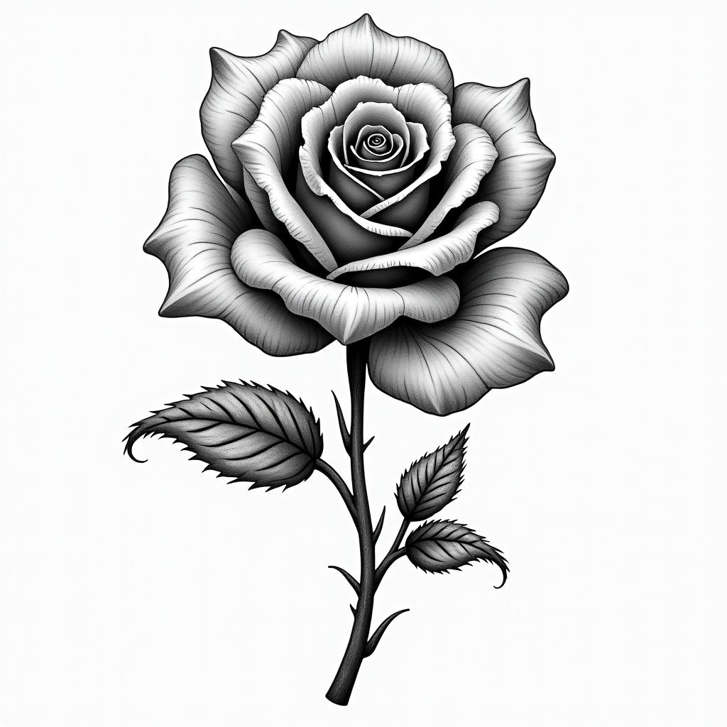 Rose, first name Rose, date 26/02/2018, momin bohemian style tattoo, 8k - Variation 4