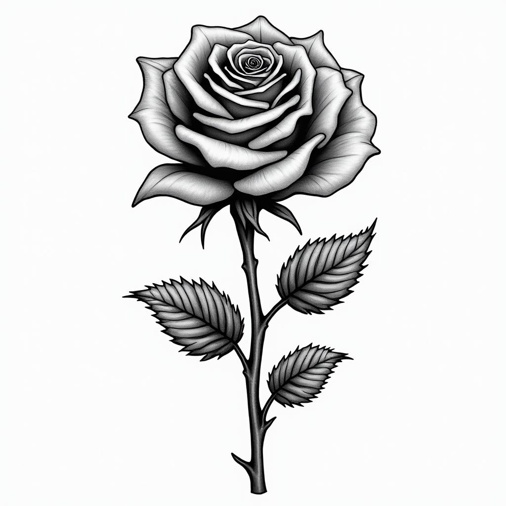 Rose, first name Rose, date 26/02/2018, momin bohemian style tattoo, 8k - Variation 2