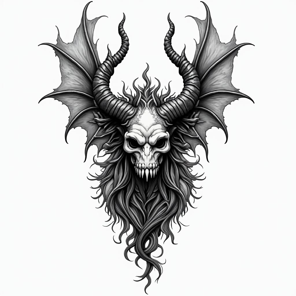 Laplace demon classic  deterministic time does not exist we live in a deterministic universein bohemian style tattoo, 8k - Variation 2