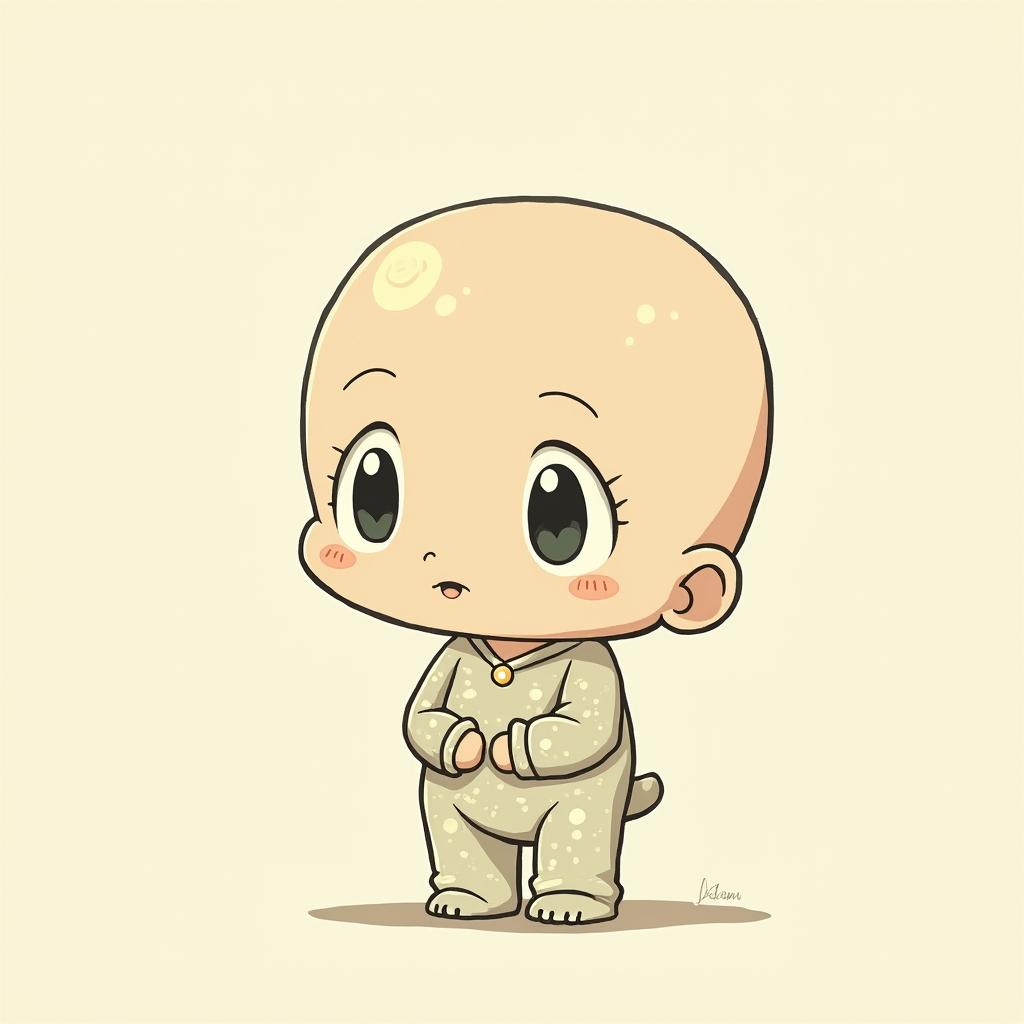 Kelvin days Galician April 16, 1997 Aries sign.Ghibli, Studio Ghibli aesthetic, hand-drawn anime style, retro nostalgic atmosphere, retro soft pastel color palette with earthy tones, retro Japanese cinematic shot, yellow tint effect, bald character, smooth surface, anime shadow 90's anime style - Variation 2