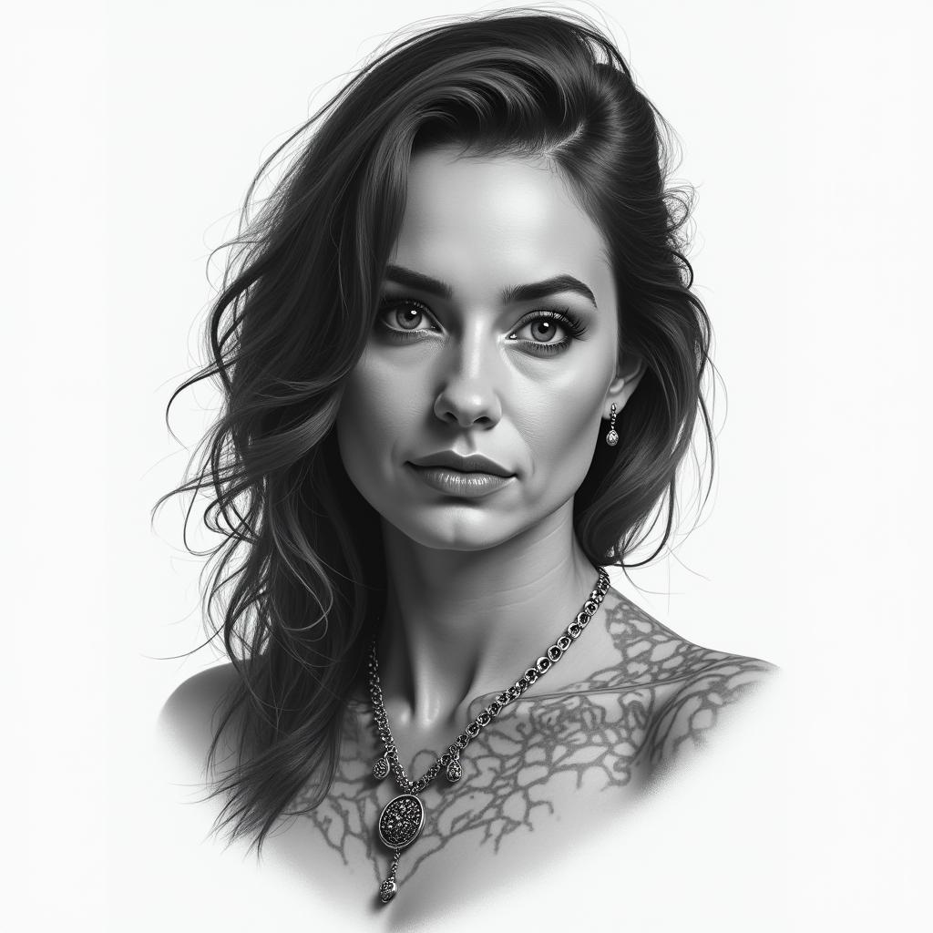 Super momin realism tattoo style, featuring a highly detailed, lifelike, capturing every detail, photorealistic, ultra realistic, intricate shading, smooth and sharp,   - Variation 3