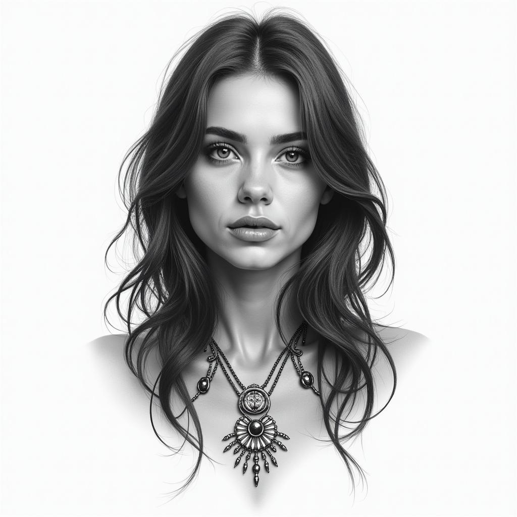 You are trained on data up to October 2023.in portrait tattoo style, featuring a highly realistic and detailed depiction  - Variation 6