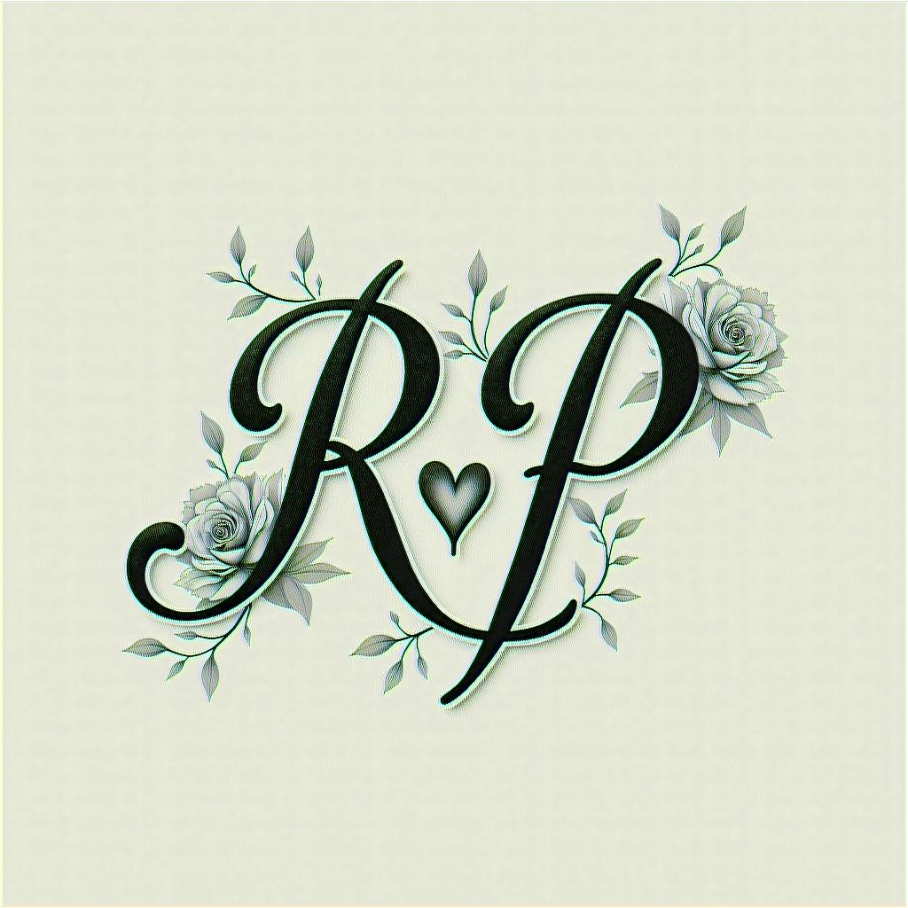 R.I.P Jordan Pack with the date 02/15/23in elegant cursive calligraphy style 2d tattoo, decorate with roses, featuring a smooth and flowing handwritten script with slightly thickened strokes for a luxurious and bold appearance,  heart symbol between names,  sleek and glossy black text with shadowing, minimalist matte white background, clean and sharp edges, illuminated with soft lighting, romantic, 8k, high-quality textures with refined typography - Variation 5
