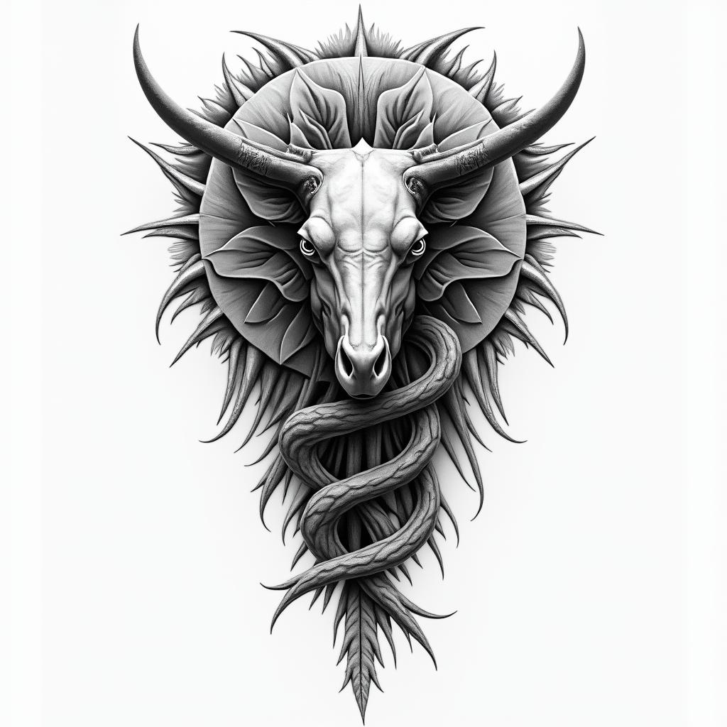 Trust no onehigly detailed tattoo - Variation 8