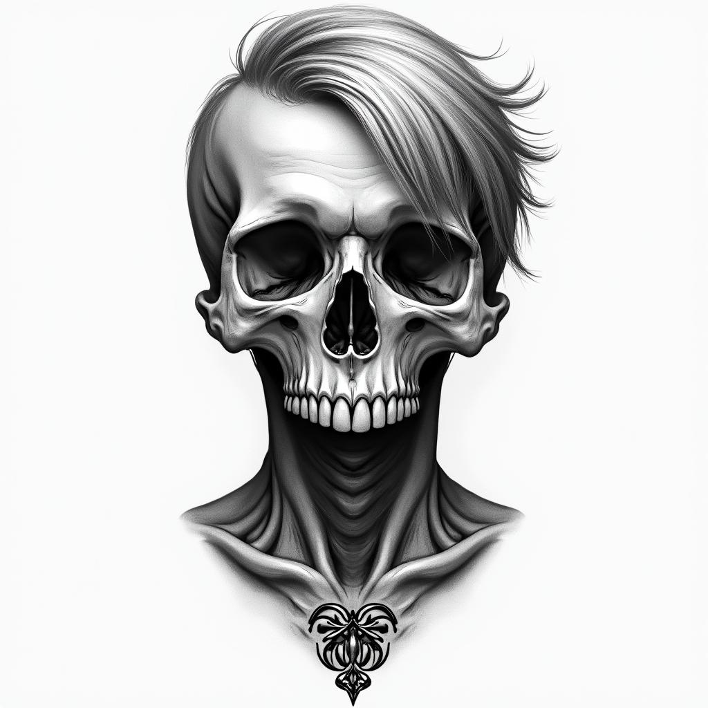 Trust no onehigly detailed tattoo - Variation 5