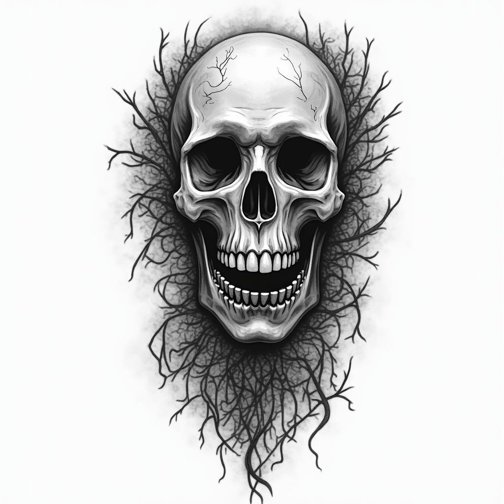 Trust no onehigly detailed tattoo - Variation 3