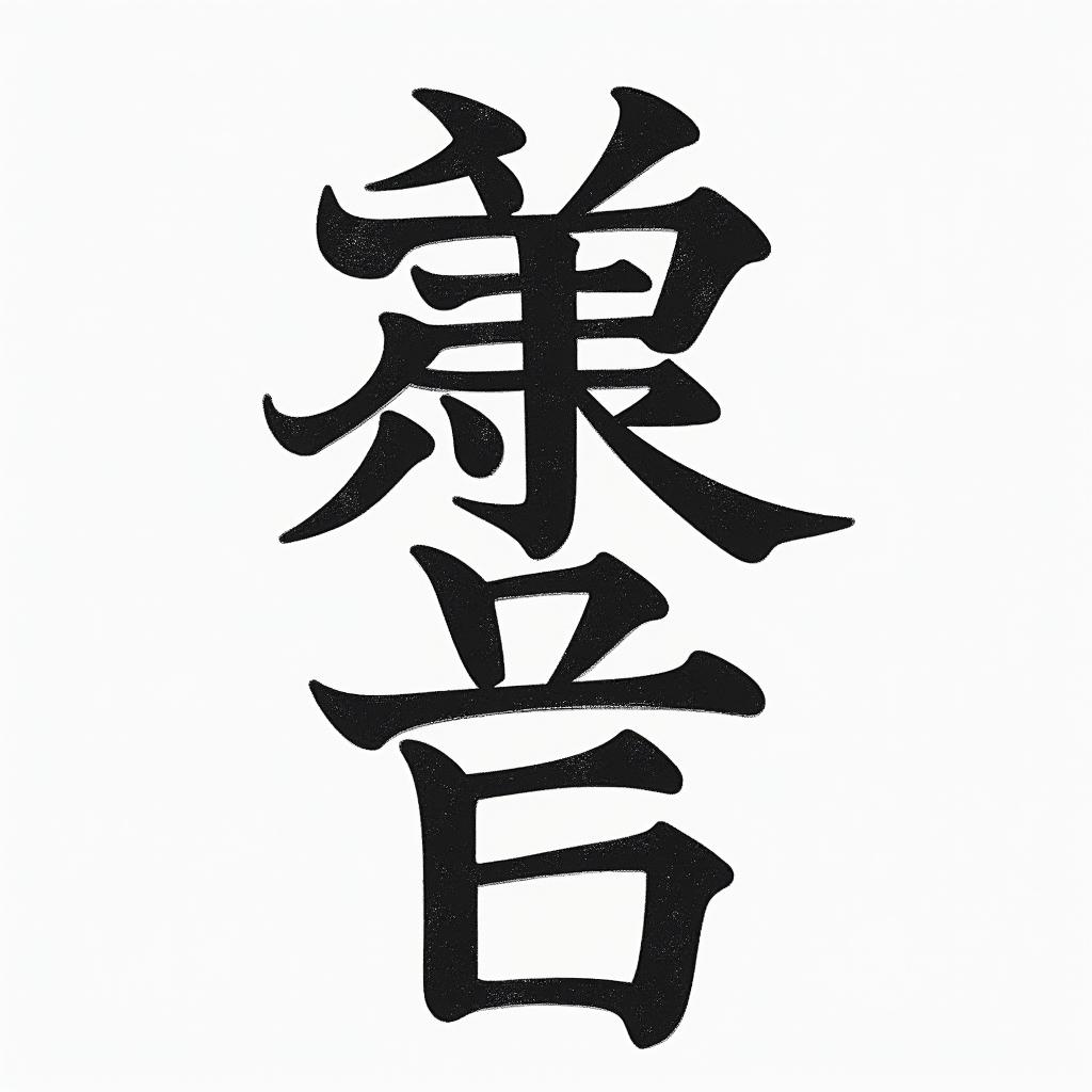 Japanese Text tattoo example 2