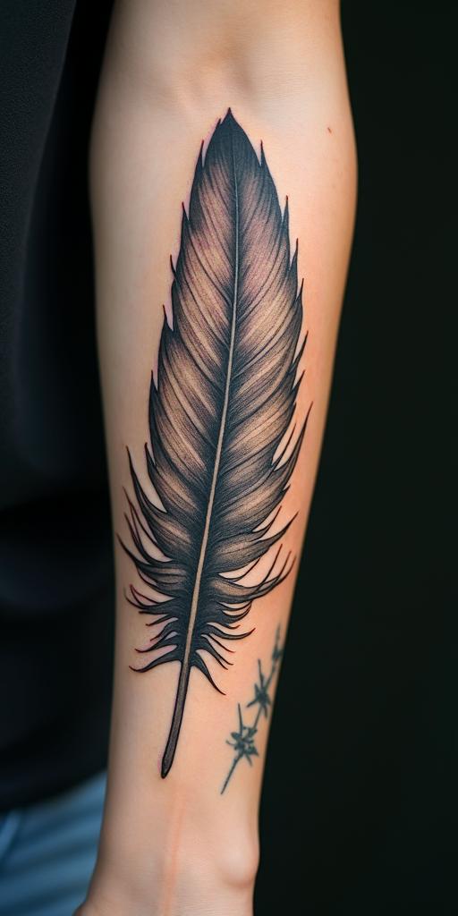 Feather tattoo design