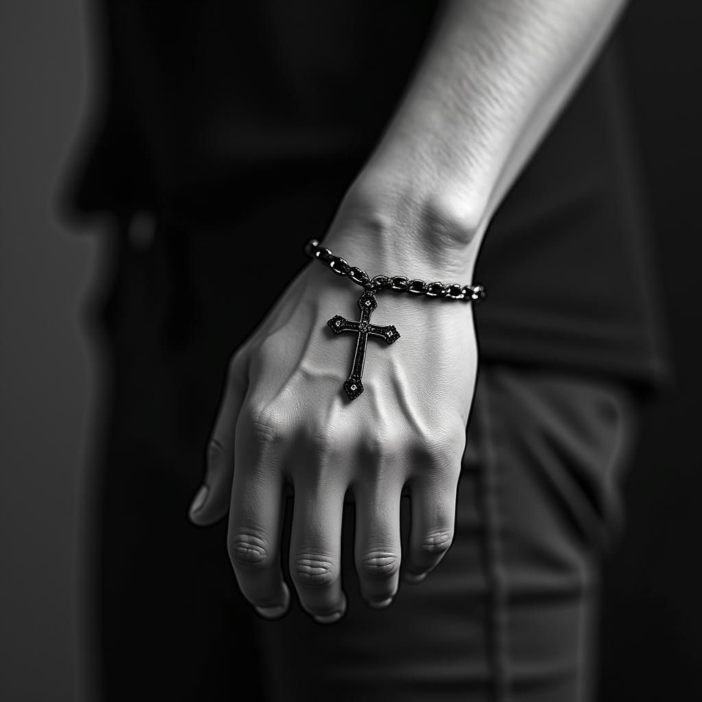 Rosary bracelethigly detailed tattoo - Variation 5