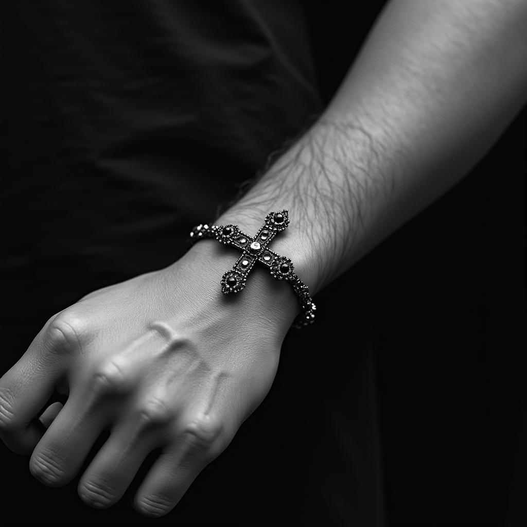 Rosary bracelethigly detailed tattoo - Variation 2