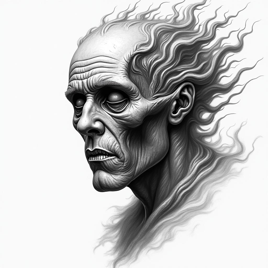 The biblical account of the apocalypse, the book of revelation in picture form.in realism tattoo style, featuring a highly detailed, lifelike, capturing every detail, photorealistic, ultra realistic, intricate shading, smooth and sharp,   - Variation 2