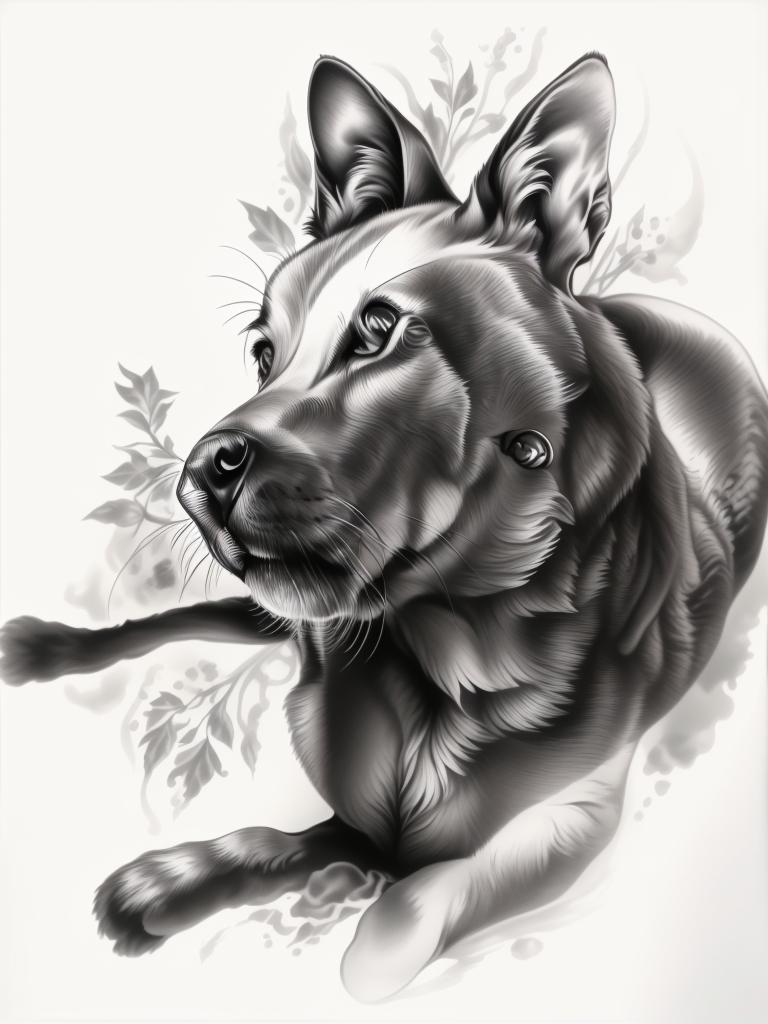 A highly detailed and lifelike composition, tattoo art, realism style, ultra-high resolution, smooth gradients and intricate textures, monochromatic black-and-gray tones, diffused soft lighting for natural depth.undefined - Variation 183