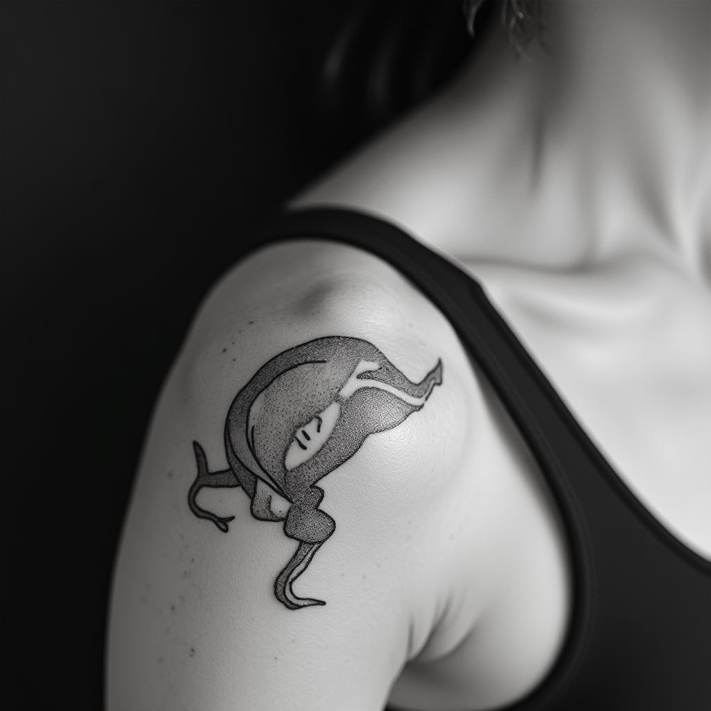 Sagittariustext-based tattoo, japanese font ultra-realistic, perfectly placed, high-quality font design, photo-realistic shading, 8k, high quality, finely detailed typograph