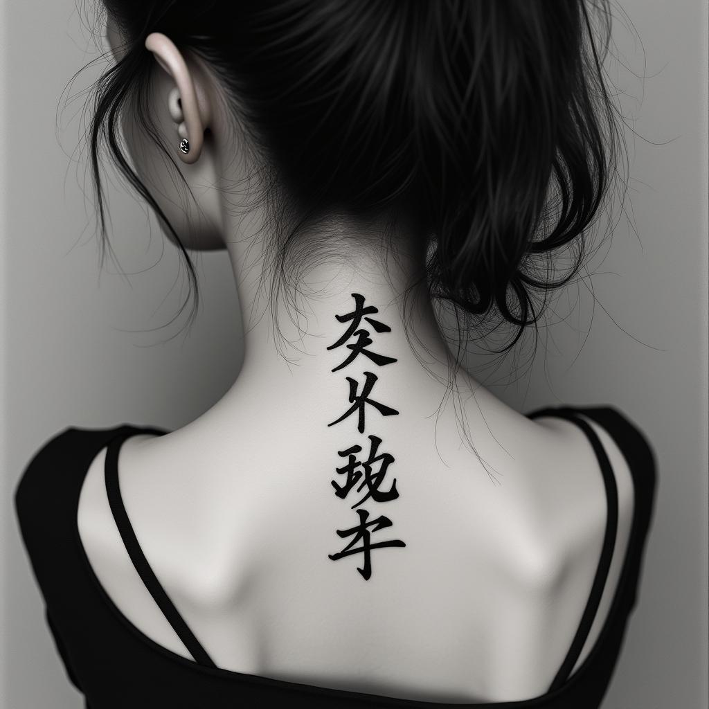 Sagittariustext-based tattoo, japanese font ultra-realistic, perfectly placed, high-quality font design, photo-realistic shading, 8k, high quality, finely detailed typograph - Variation 4