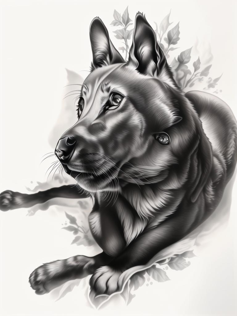 A highly detailed and lifelike composition, tattoo art, realism style, ultra-high resolution, smooth gradients and intricate textures, monochromatic black-and-gray tones, diffused soft lighting for natural depth.undefined - Variation 171