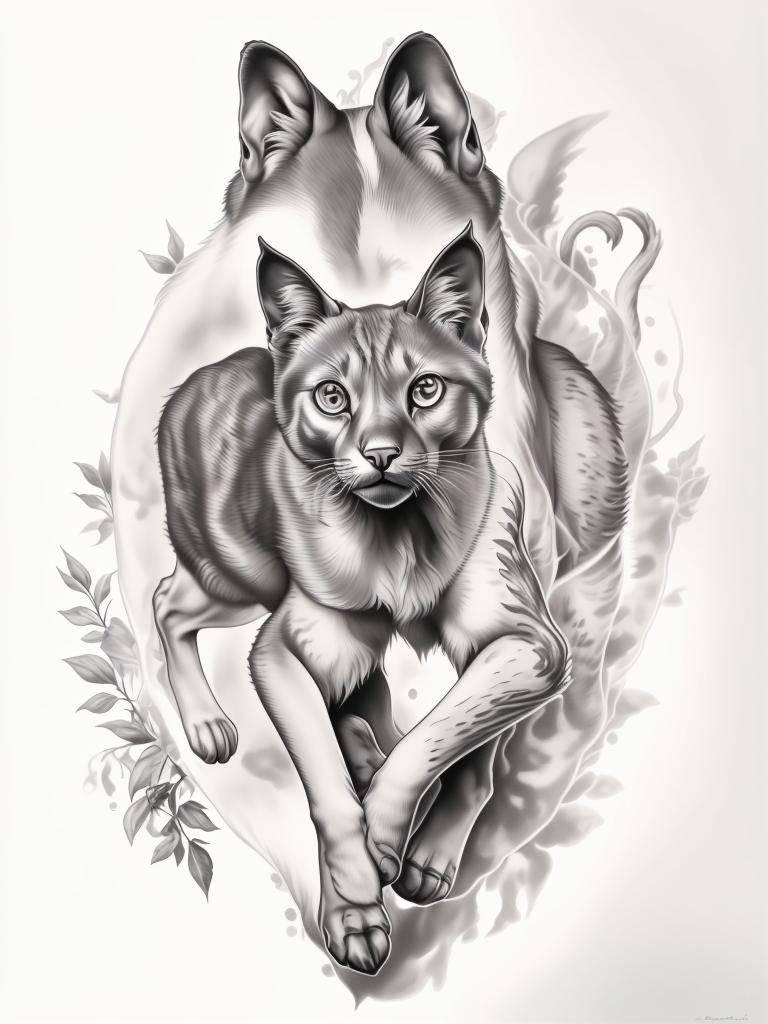 A highly detailed and lifelike composition, tattoo art, realism style, ultra-high resolution, smooth gradients and intricate textures, monochromatic black-and-gray tones, diffused soft lighting for natural depth.undefined - Variation 162