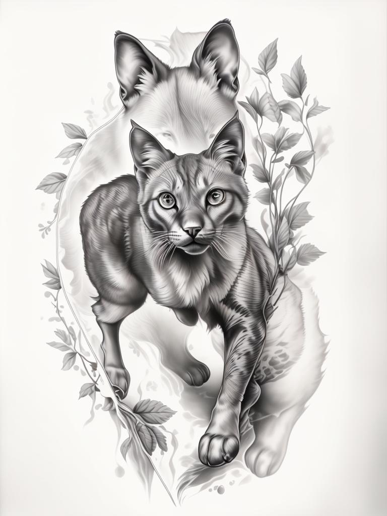 A highly detailed and lifelike composition, tattoo art, realism style, ultra-high resolution, smooth gradients and intricate textures, monochromatic black-and-gray tones, diffused soft lighting for natural depth.undefined - Variation 161