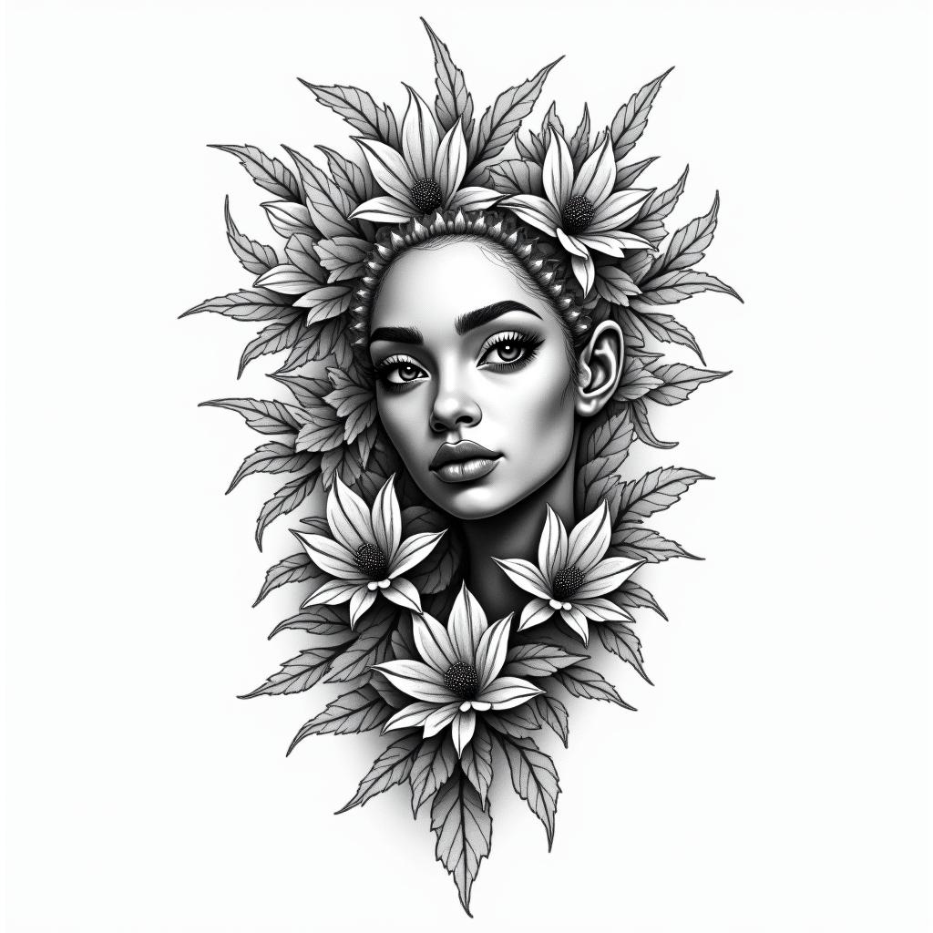 Island of Guadeloupein new school tattoo, pop culture, modern, detailed tattoo, illustrative - Variation 3