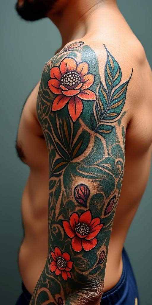 1992 Aries Pinoyin pop art style tattoo, featuring bold and vibrant colors, exaggerated outlines, iconic imagery, inspired by comic books and speech bubbles, comic book characters, retro pop culture - Variation 4