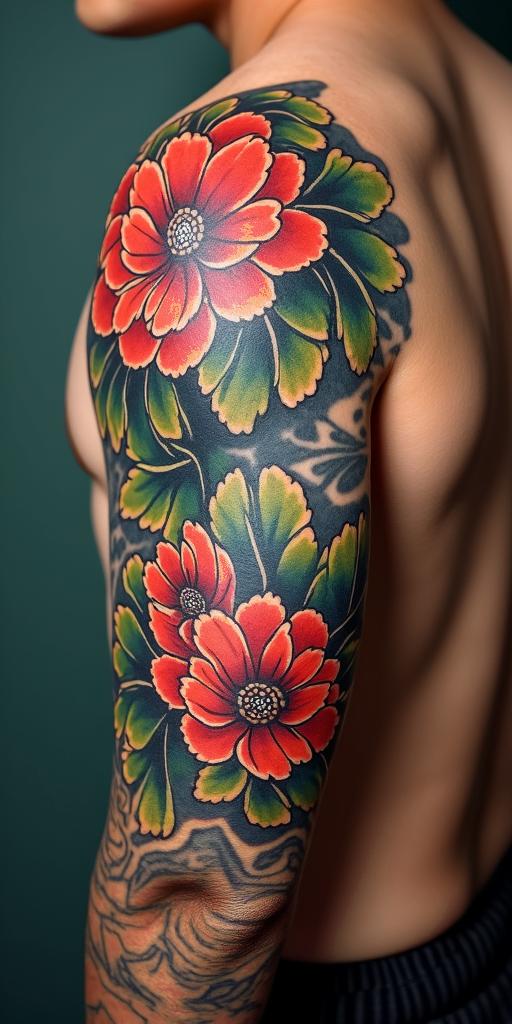 1992 Aries Pinoyin pop art style tattoo, featuring bold and vibrant colors, exaggerated outlines, iconic imagery, inspired by comic books and speech bubbles, comic book characters, retro pop culture - Variation 3