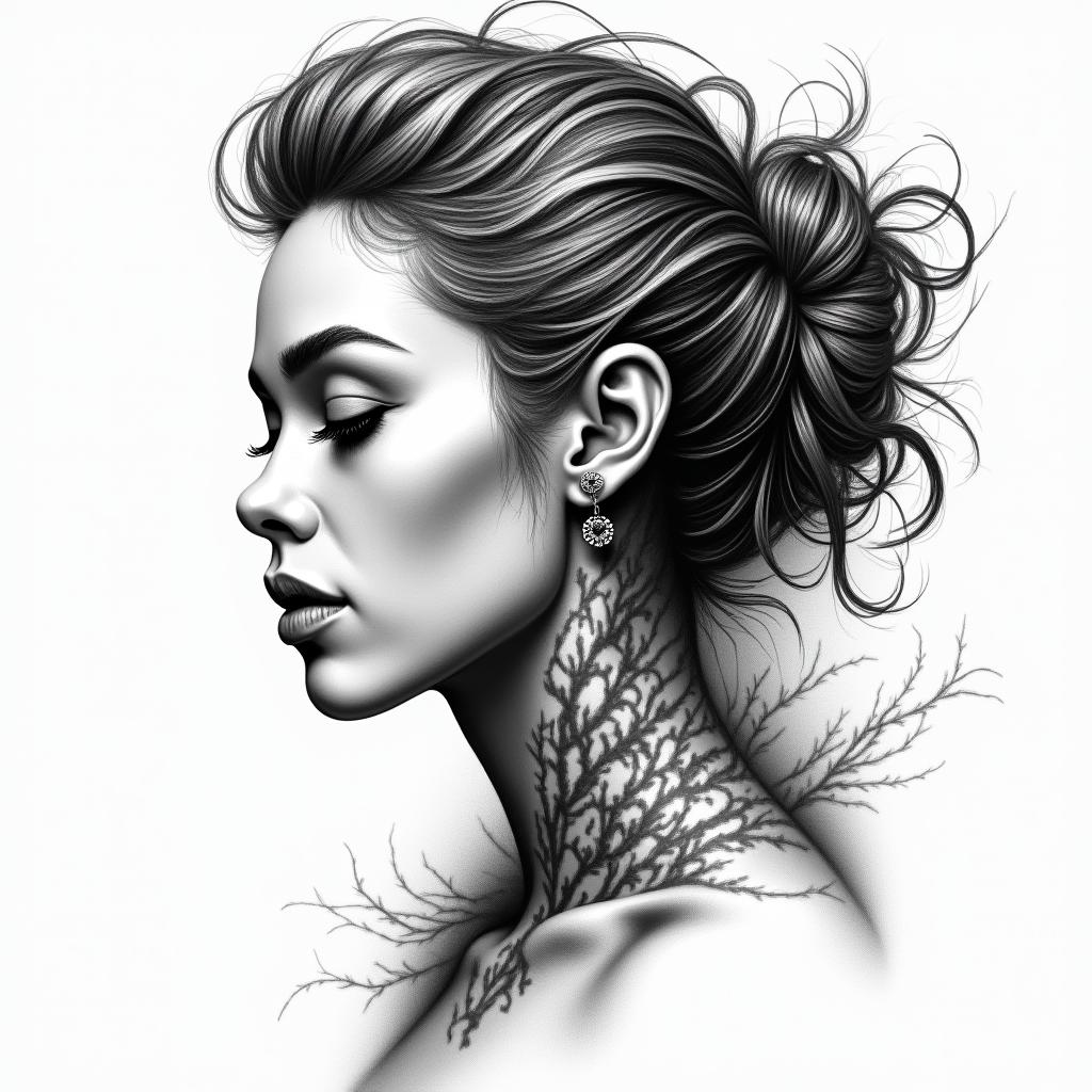 Jairo, Gemini, ria de Aldánhigly detailed tattoo - Variation 3