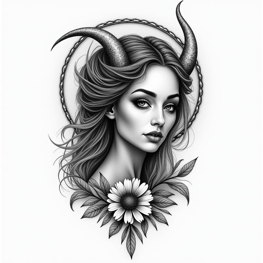 Jairo, Gemini, ria de Aldánhigly detailed tattoo - Variation 2