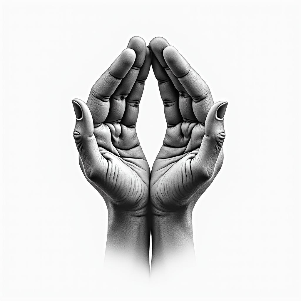 As above so below handshigly detailed tattoo - Variation 5