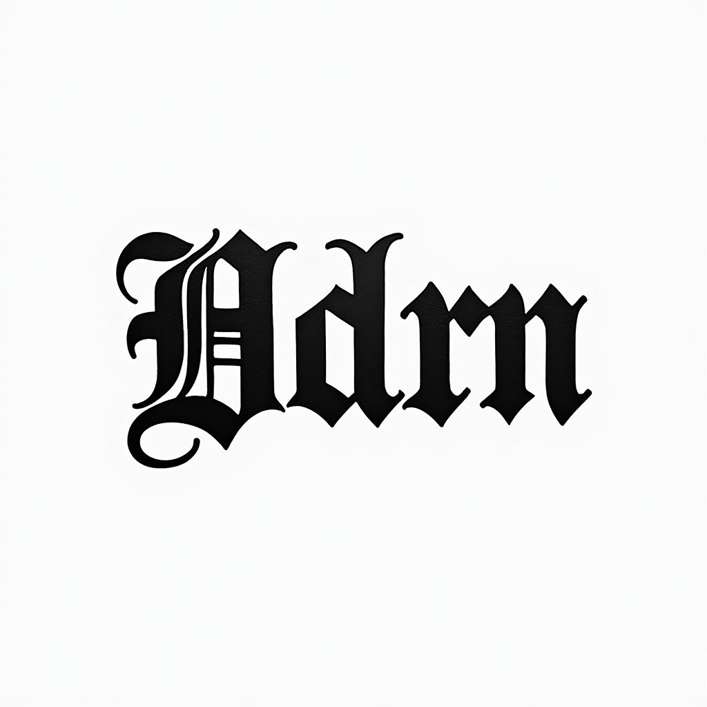 Gerardo25text-based tattoo, gothic font ultra-realistic, perfectly placed, high-quality font design, photo-realistic shading, 8k, high quality, finely detailed typography - Variation 3