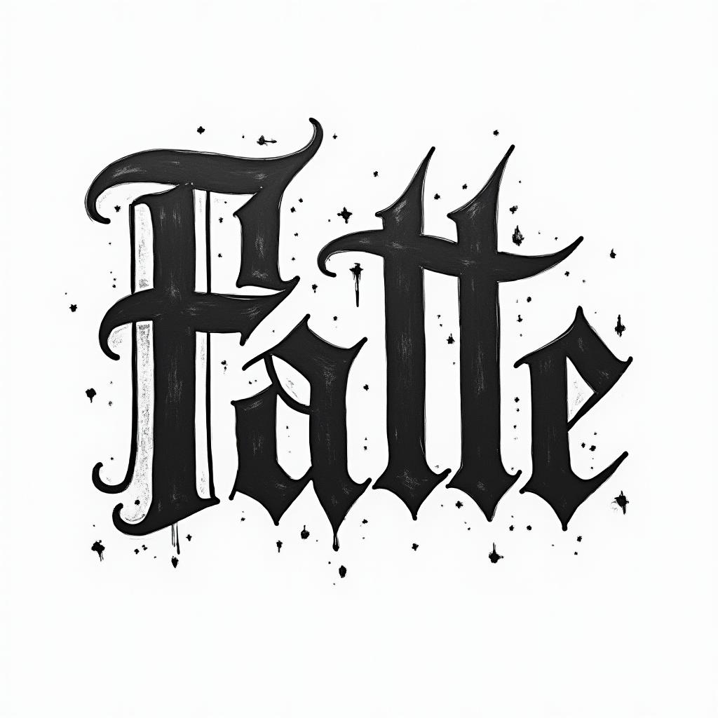 Gerardo25text-based tattoo, gothic font ultra-realistic, perfectly placed, high-quality font design, photo-realistic shading, 8k, high quality, finely detailed typography - Variation 2