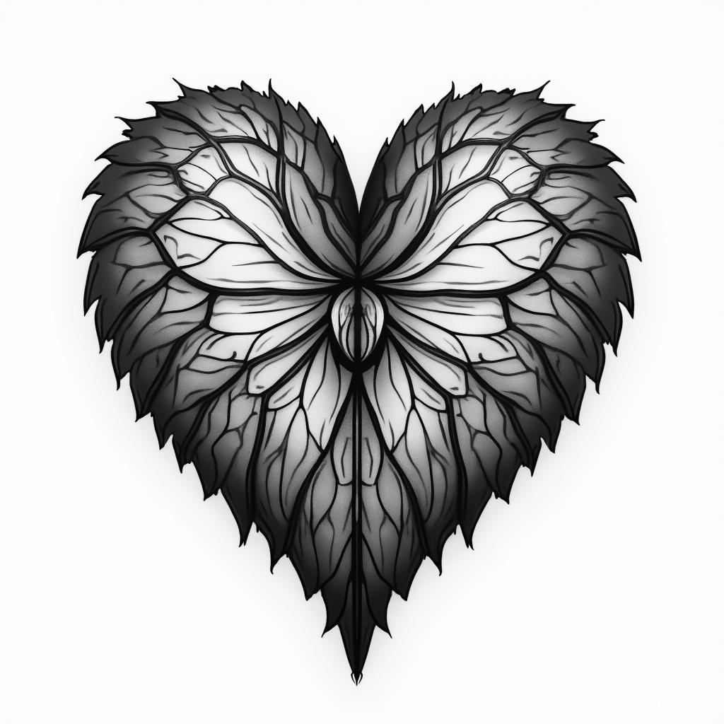 3 hart's with latters R K H insidehigly detailed tattoo - Variation 3