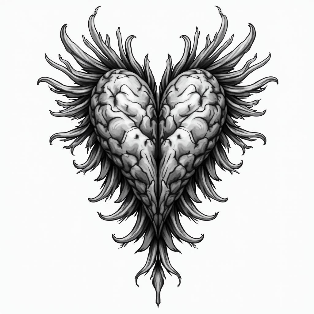 3 hart's with latters R K H insidehigly detailed tattoo