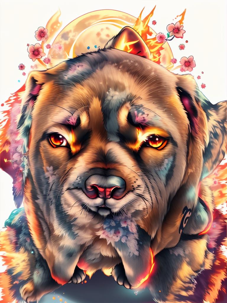 tattoo art, anime style, high resolution, glowing energy effects, digital art.undefined - Variation 6